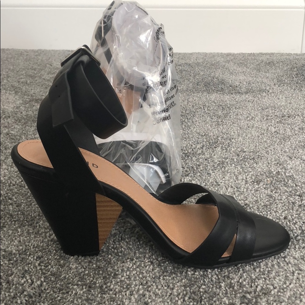 Torrid Black Strap, ankle strap cone heels